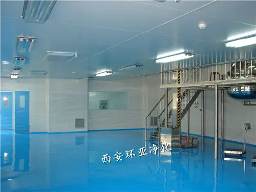 陕西某制药企业GMP车间净化工程施工现场图 陕西某制药企业GMP车间净化工程施工现场图